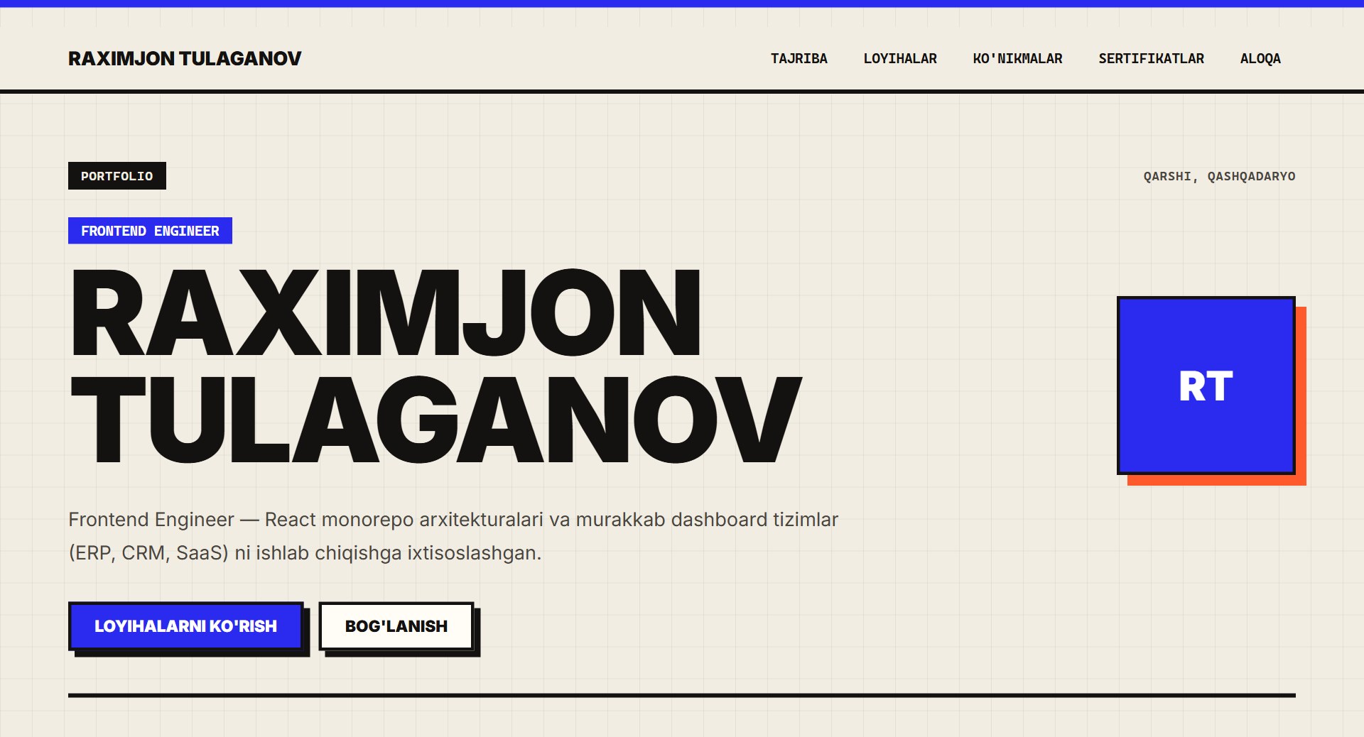 Editorial portfolio shabloni preview